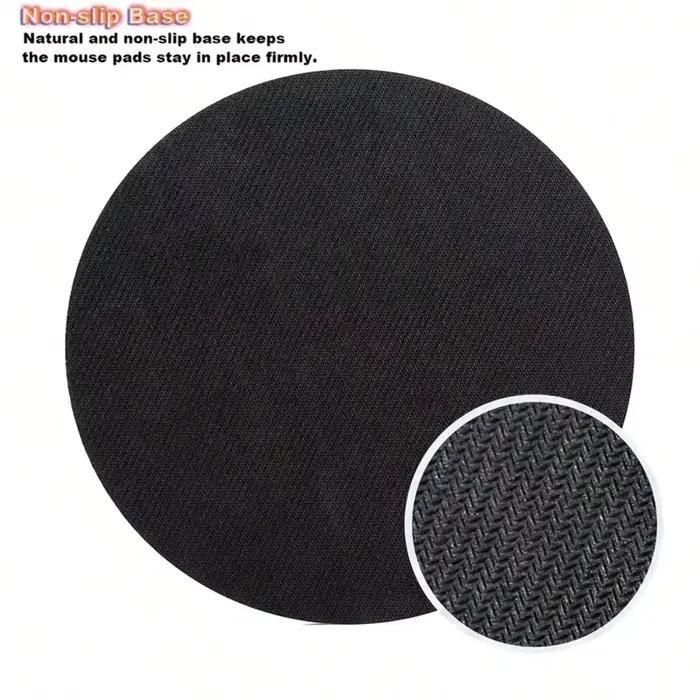 Le joli tapis de souris imprimé léopard noir avec une base ronde antidérapante en caoutchouc convient aux joueurs et à un usage domestique et est lavable