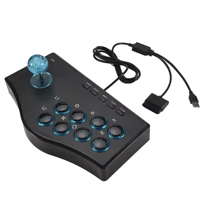 Meilleur choix rétro jeu d'arcade contrôleur à bascule USB Joystick pour Ps2/Ps3/Pc/Android Smart Tv vibrateur intégré huit directions joie
