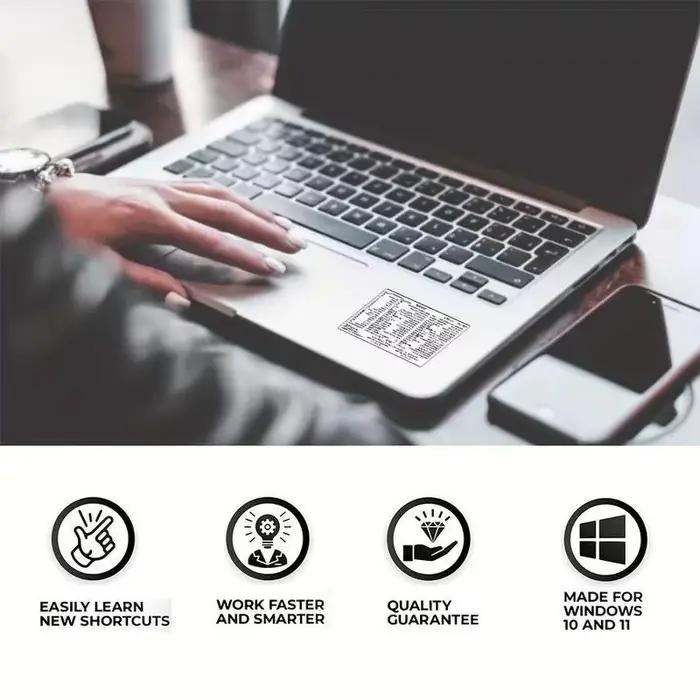 Autocollant de raccourci de clavier de référence pour ordinateur portable