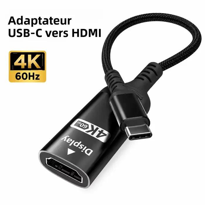 Adaptateur USB C vers HDMI 4K@60Hz Plug and Play