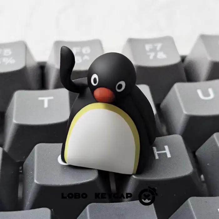 Pingu Penguin Image de dessin animé clavier mécanique personnalisé remplacer les capuchons de touches matériau en