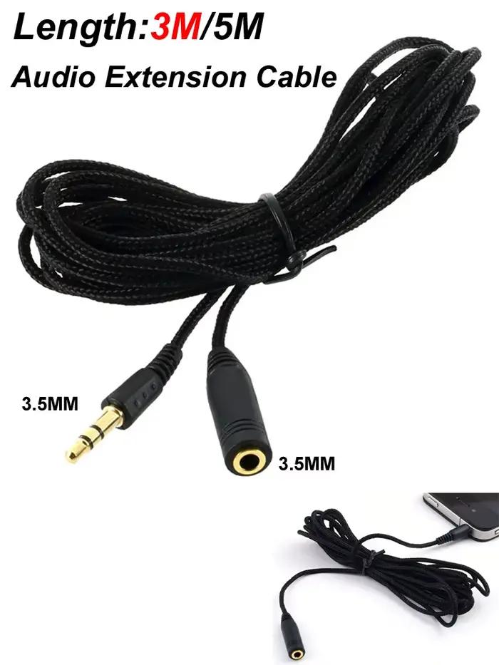 5m/3m/câble d'extension casque 3.5mm Jack mâle à femelle