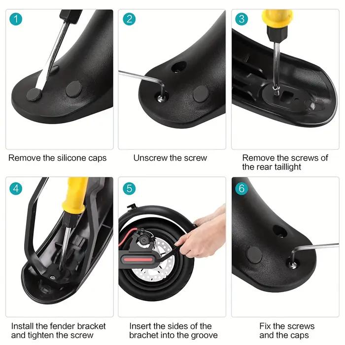 Garde-boue arrière pour trottinette électrique Xiaomi Mi M365 1S Pro, accessoire avec feu arrière