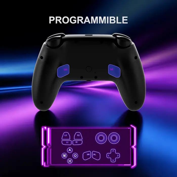 Manette de jeu sans fil/filaire P501 pour PS5/PC avec joystick à effet Hall