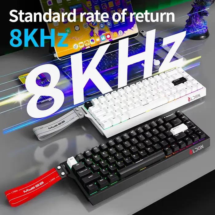 Clavier mécanique professionnel LDON MD68 Pro avec touches PBT et charnières magnétiques