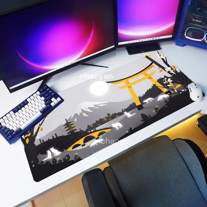 Tapis de souris XXL Mairuige en caoutchouc pour gamer, bureau, souris laser et optique, grande variété de couleurs et de tailles pour améliorer l'esthétique et la performance de votre espace de travail