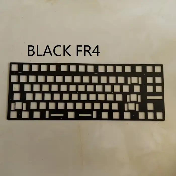 Plaque de clavier Wooting 80HE ANSI avec entretoises PC POM FR4 CF en laiton (pour poignards montés sur carte PCB)