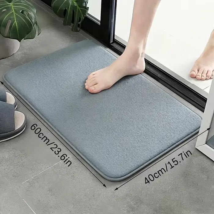 1 tapis de sol ultra-doux et absorbant, épaissi 25D, antidérapant, lavable en machine, en mousse à mémoire de forme luxueuse. Tapis de salle de bain. Séchage rapide. Épaissi. Tapis de salle de bain. D