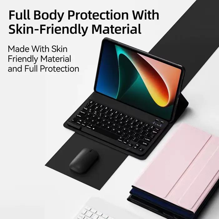 Juste de clavier avec porte-crayon pour Xiaomi, étui pour Xiaomi Pad 7/7 Pro 11.2,Xiaomi Pad 8/8 Pro 11.2'', Xiaomi Pad 5, 6, 6 Pro 11, Pad 6S Pro 12.4