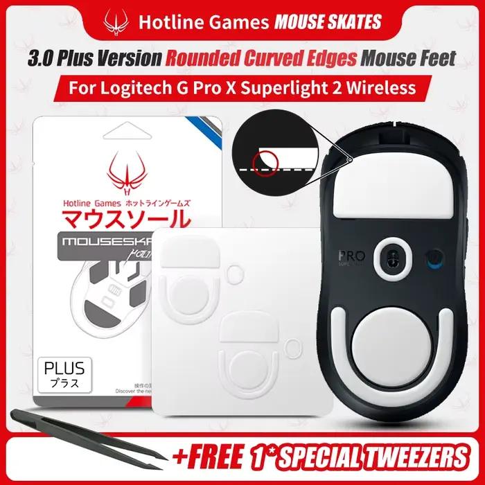 2 ensembles de patins de souris Hotline Games 3.0 Plus