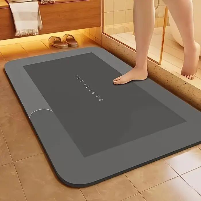 Tapis de bain terre de diatomées, Super absorbant, antidérapant, séchage rapide, doux, pour salle de bain, douche, buanderie, chambre à coucher, cuisine, camping-car