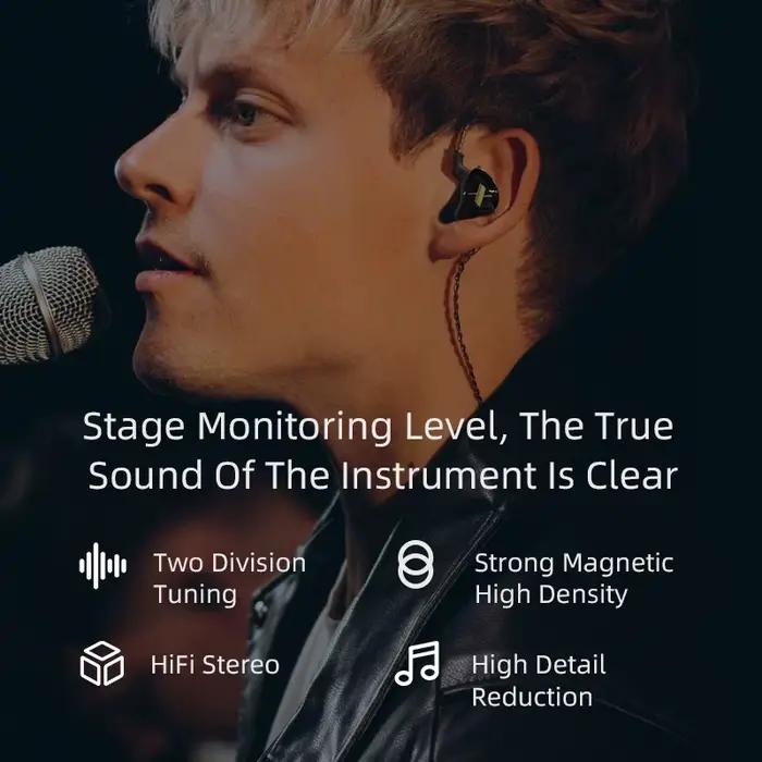 KZ EDX écouteurs filaires avec Microphone dynamique HIFI basse musique