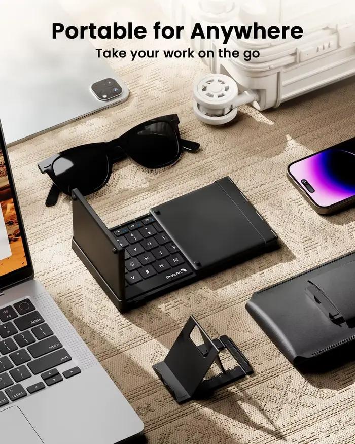 XK01 TP clavier pliable avec pavé tactile claviers de voyage Bluetooth pliants pour iPad iPhone ordinateur portable