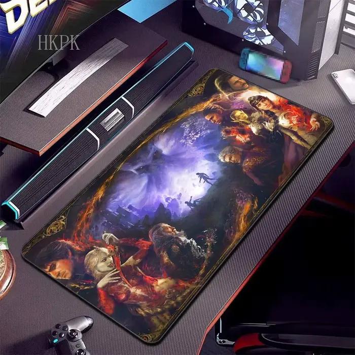 Mouse Pad Gaming Action Adventure Baldurs Gate 3 90x40cm Stitch Edges Rubber