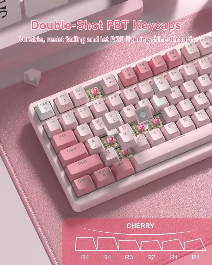 Womier VK75 clavier mécanique filaire 75% personnalisé Hotswap avec bouton rvb rétro-éclairé joint montage