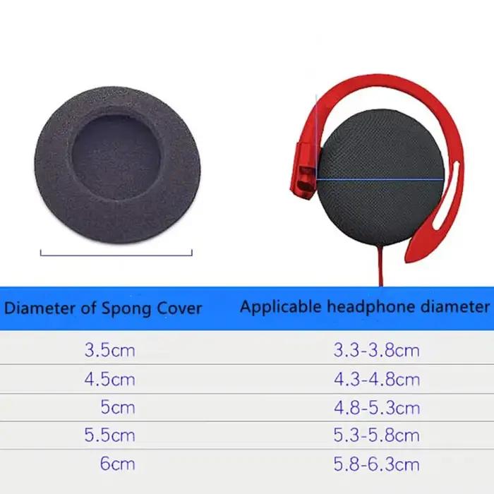 2 pièces/paire coussinets d'oreille en mousse oreillettes épais casque