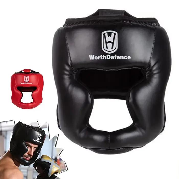 Casque De Kick Boxing pour hommes et femmes, PU karaté Muay Thai Guantes De Boxeo, combat gratuit MMA Sanda, équipement d'entraînement pour adultes et enfants