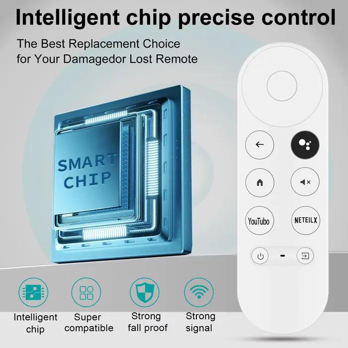 Télécommande vocale de remplacement pour Chromecast-Google-TV 4K/HD