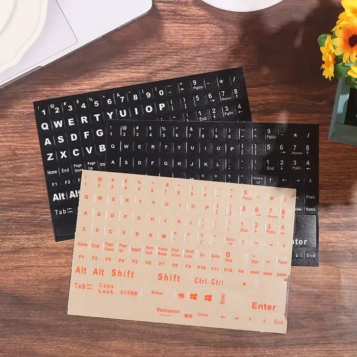 Anglais 120 touches mat Standard étanche clavier autocollants lettre Alphabet