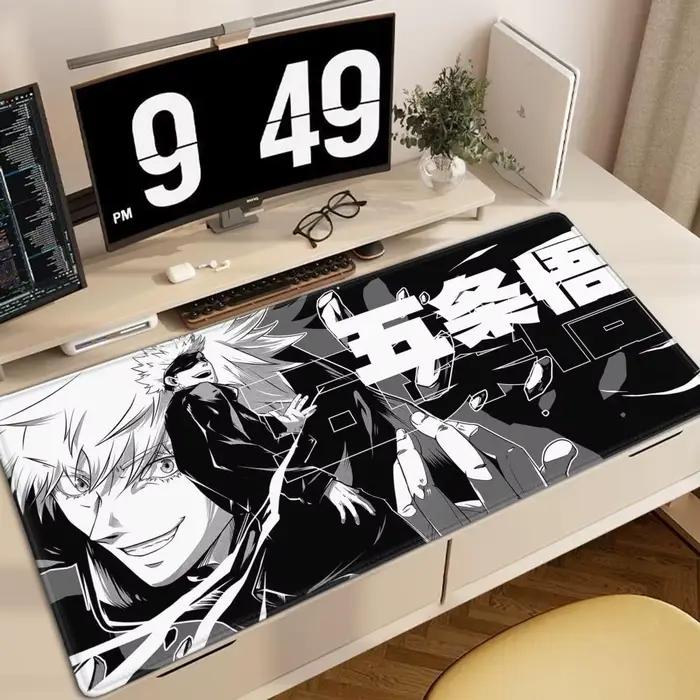 Tapis de souris de jeu noir et blanc 900x400 XXL grand