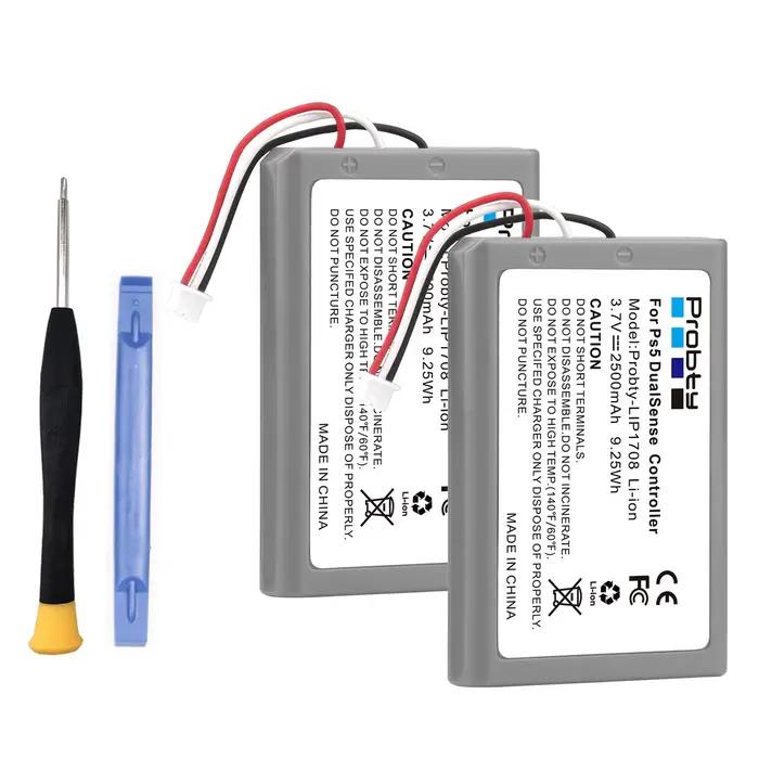 Batterie LIP1708 2500mAh pour contrôleur Sony PS5 lithium-ion avec protection sécurité pour gamer intensifs occasionnels et parties nocturnes