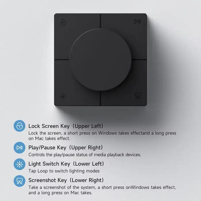 Hagibis bouton USB C Hub avec boutons de raccourci Station d'accueil type-c réglage du Volume contrôleur de bureau 2.5G RJ45 pour Macbook
