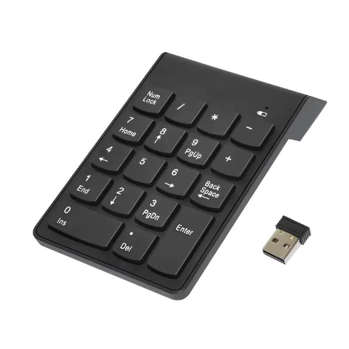 Nouveau mini clavier numérique sans fil USB 2.4G à 18 touches/clavier