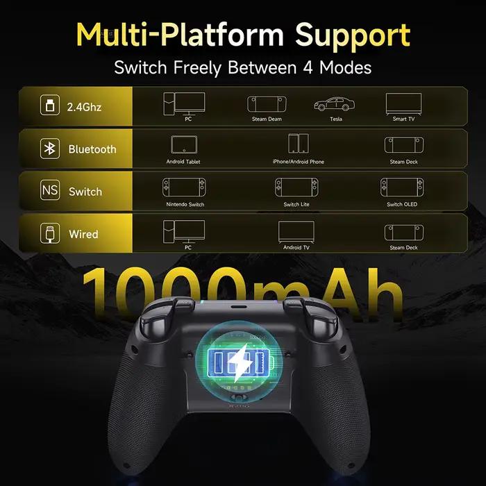 Gamepad de précision EasySMX X05 Pro compatible avec PC Switch téléphone Android iOS TV Steam occasionnels jeux compétitifs