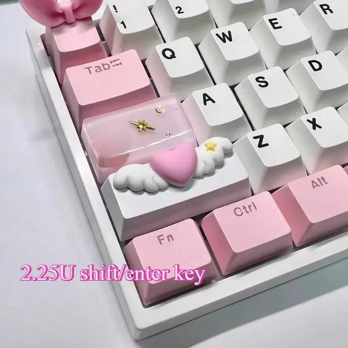 Capuchons de touches personnalisés Shift / Enter Love Wings