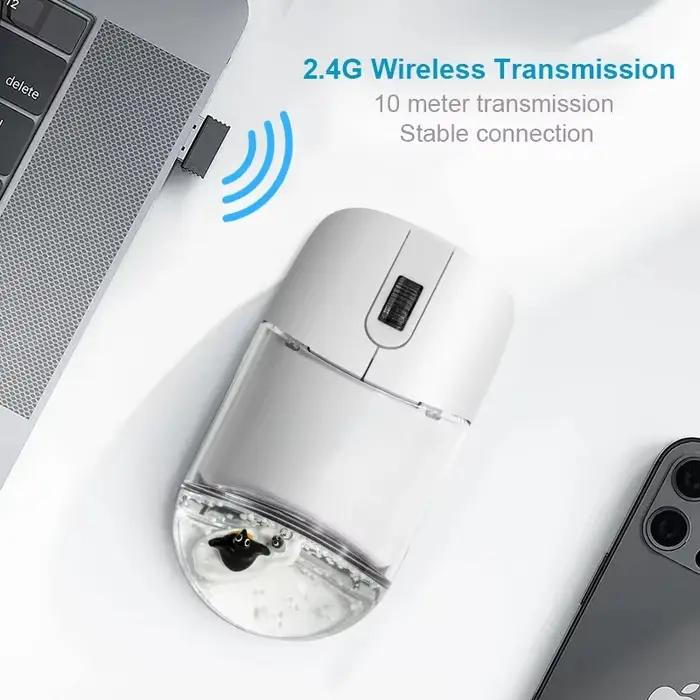 Souris Optique Sans Fil Frutiger Aero Aqua 2.4G/Bluetooth