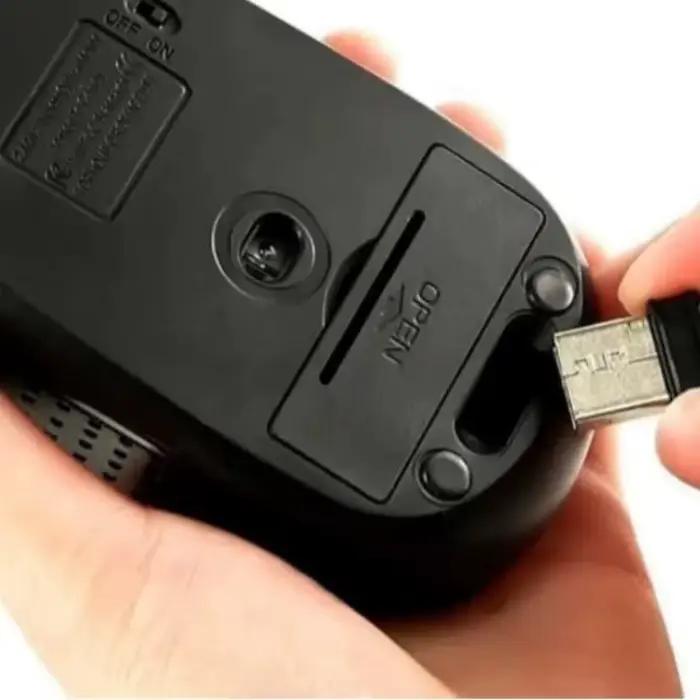 Souris sans fil pour ordinateurs portables et de bureau avec récepteur USB