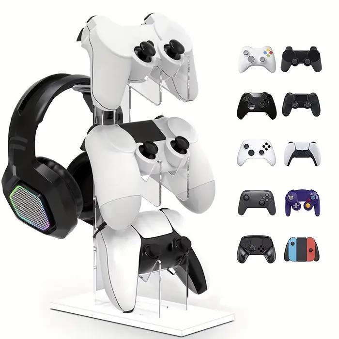 Support de contrôleur universel LOKPAD 3 couches pour PS5 PS4 avec rangement téléphone en blanc clair rouge noir pour gamer organisation et style
