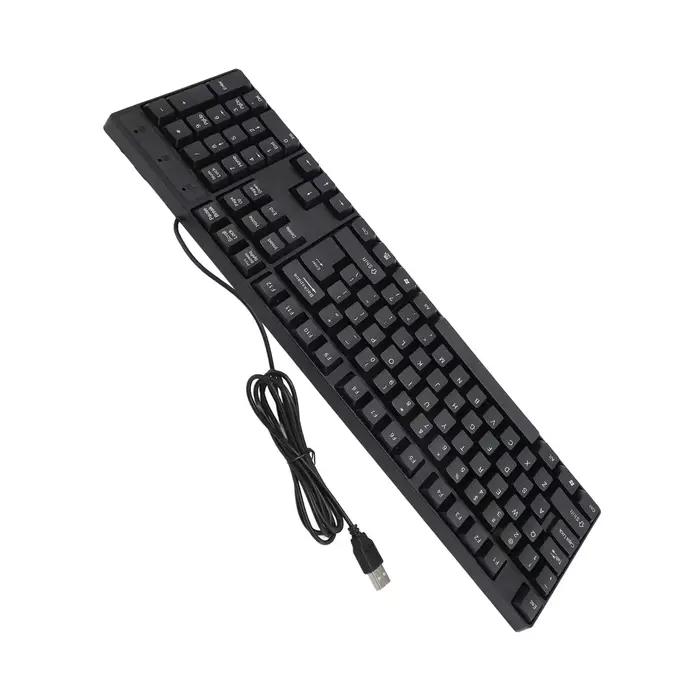104 touches USB clavier filaire anglais/russe/espagnol/français langue conception ergonomique