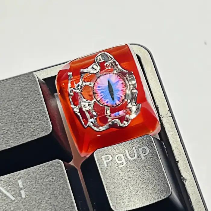 Capuchons de touches de clavier mécaniques créatifs DIY personnalisés en résine œil de démon