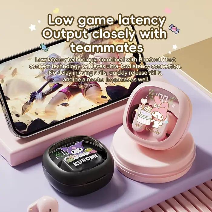Ecouteurs intra-auriculaires Sanrio TWS sans fil imperméables avec annulation de bruit pour activités sportives et de plein air