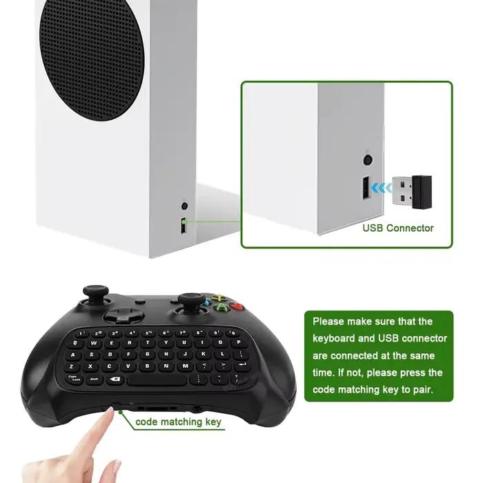 Clavier de contrôle sans fil pour Xbox Series S/X/One/One S X récepteur USB et prise audio 3,5 mm pour une expérience de jeu immersive et personnalisée