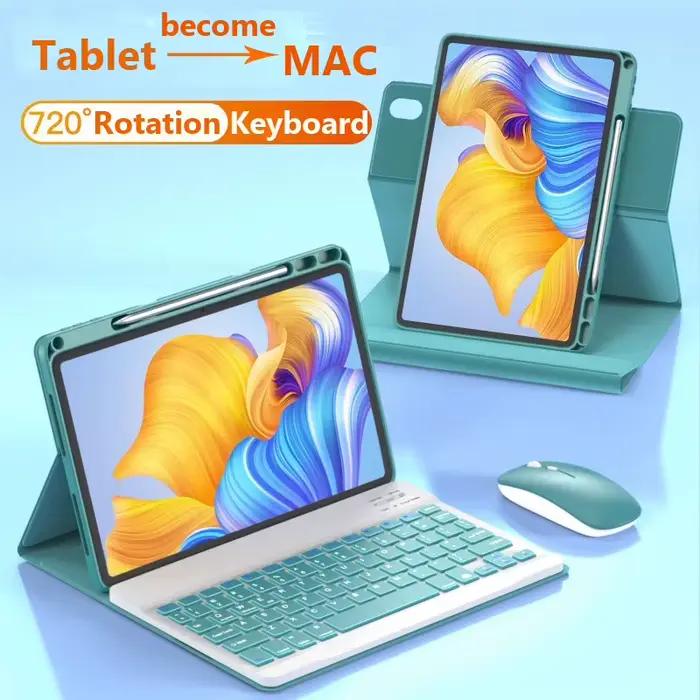 Pour Xiaomi Pad 7 7 Pro 11,2 pouces 2023 Mipad 6Pro 11 pouces 5 Pro pour Redmi Pad SE 11 pouces 2023 360 °   Étui de clavier rotatif avec couvercle rabattable