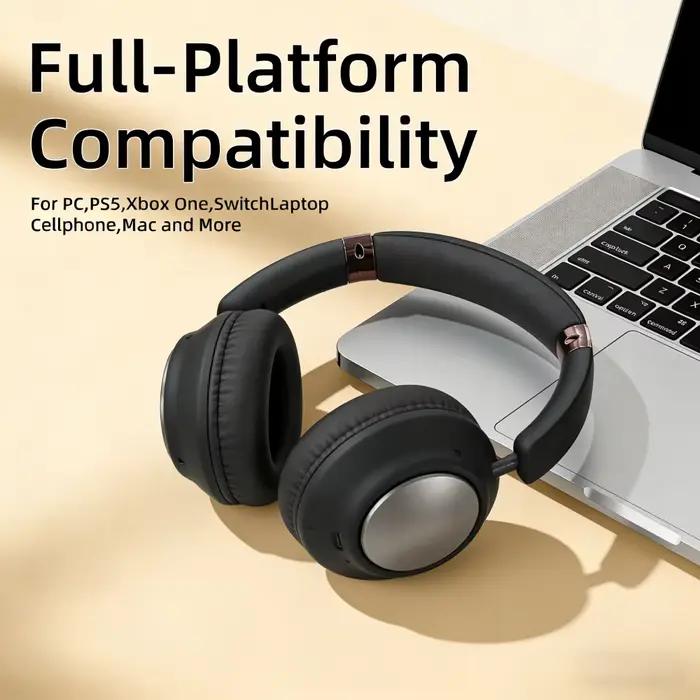 Bluetooth 5.3 écouteurs pliable sans fil HiFi stéréo casque de jeu suppression du bruit