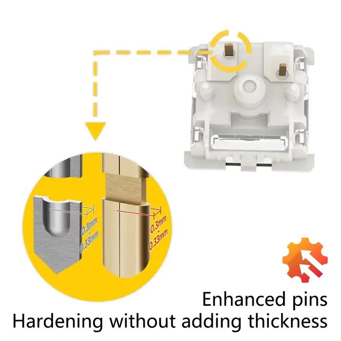 GATERON G Pro V3 3.0 Pro commutateur 3 broches pour clavier mécanique pré-lubrifié rvb linéaire Tactile blanc jaune rouge argent marron axe MX