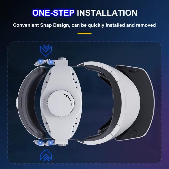 Sangle de tête DEVASO pour PlayStation VR2 support et confort améliorés casque VR compatible avec PS5 VR2 légère à pression réduite ajustement parfait pour jeu intense occasions spéciales