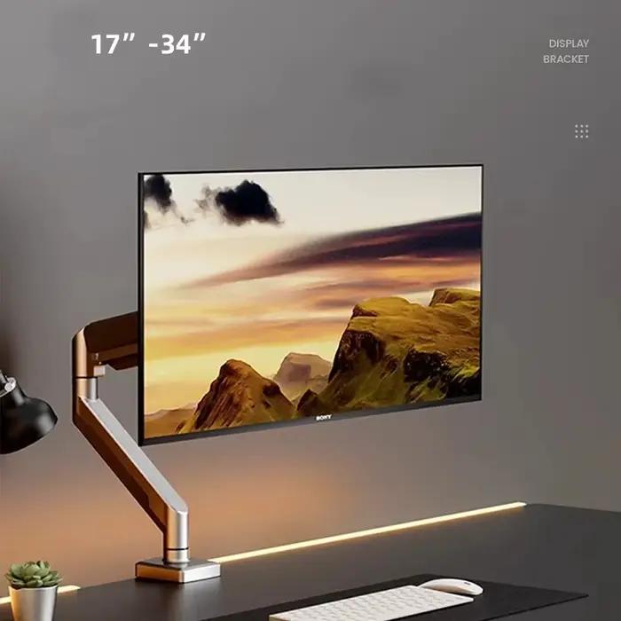 Support de montage pour moniteur acier laminé réglable inclinaison rotation capacité charge 2kg-10kg adapté écrans 13-24 pouces installation pince bureau