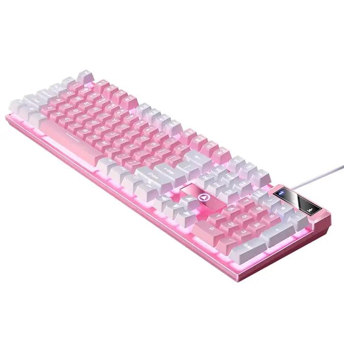 Clavier de jeu USB filaire avec rétro-éclairage