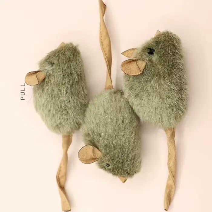 Souris en peluche à mâcher pour chat