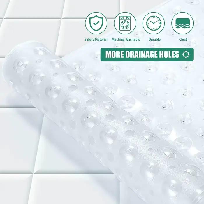 Non-ald-Polymères de bain rectangulaires en PVC, massage doux, ventouse antibactérienne, polymères de douche pour enfants, tout-petits et personnes âgées