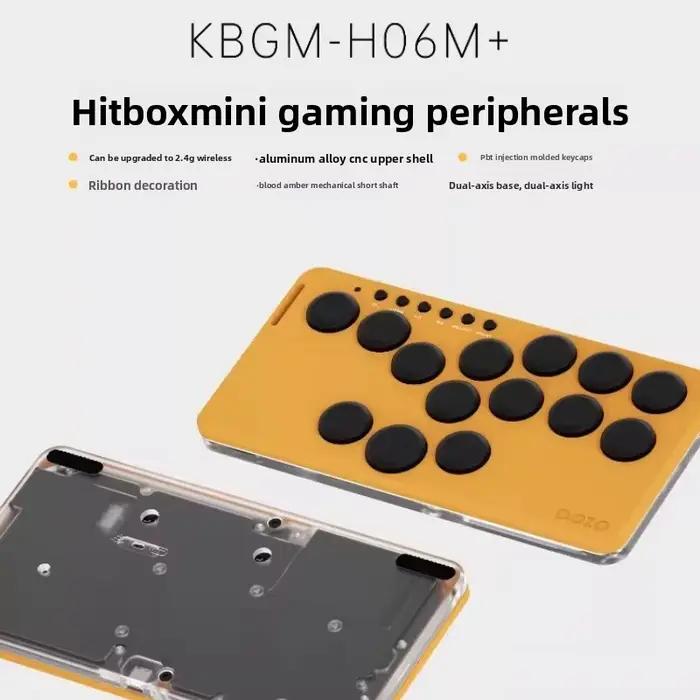 Clavier de jeu portable DOIO KBGM-H06M+ avec coque supérieure en alliage d'aluminium