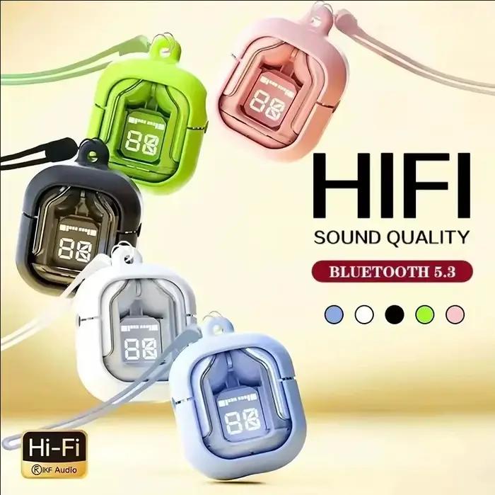 (Acheter casque obtenir étui de protection + lanière) écouteurs de jeu T2 TWS Bluetooth 5.3 réduction du bruit HD HiFi stéréo sans fil écouteur