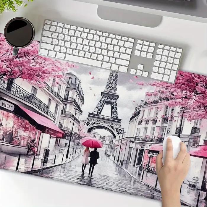 Grand tapis de bureau en fleurs de cerisier de Paris