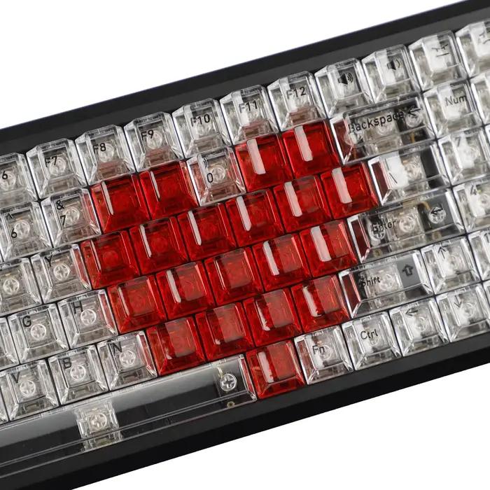 YMDK 21 touches transparentes en forme de cœur pour PC