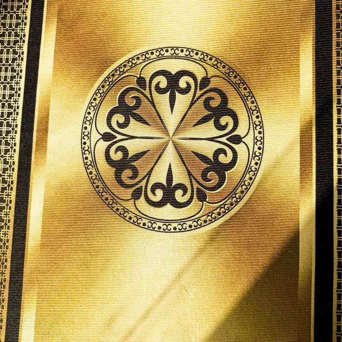 Tapis de couloir Long doré, décoration européenne de luxe, antidérapant, facile à nettoyer, tapis de sol pour escaliers