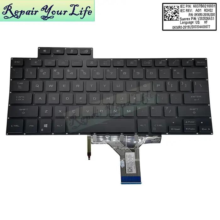 Clavier rétro4.2 US pour ASUS ROG Flow X13 GV301 GV301QC GV301QH GV301QE